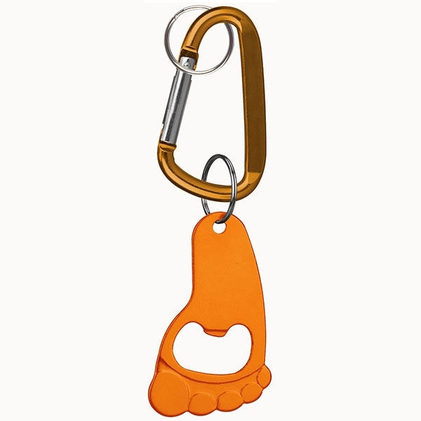Foot Shaped Bottle Opener Key Holder and Carabiner - Image 3