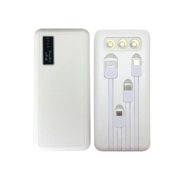 Power Bank with 4 Built-in Cable - 10000 mAh - Image 2