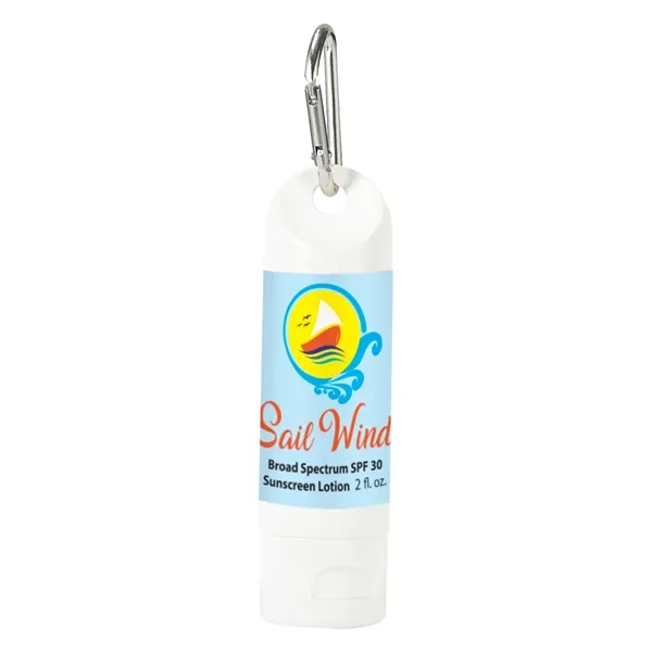 2 Oz. SPF 30 Sunscreen Lotion Carabiner Bottle - Image 2