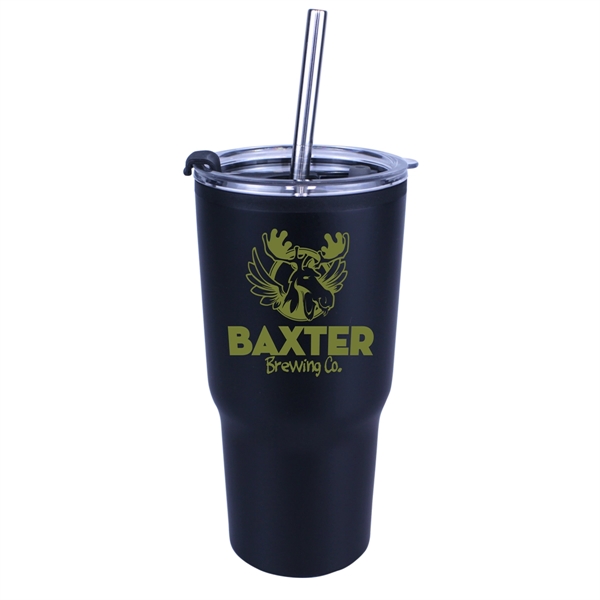 20 oz. Ares Tumbler with Stainless Straw/Flip Top Lid - Image 2