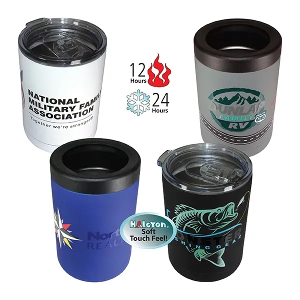 12 oz. Halcyon® Tumbler/Can Cooler,  FCD with Varnish or Va - Image 1
