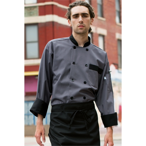 CHEF COAT WITH ACCENT TRIM - COLORS - Image 3
