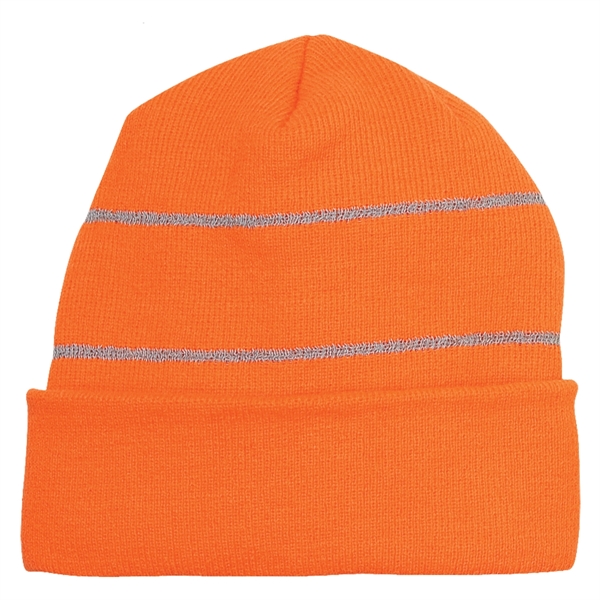 Knit Beanie with Reflective Stripes - Image 5