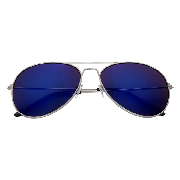 Color Mirrored Aviator Sunglasses - Image 26