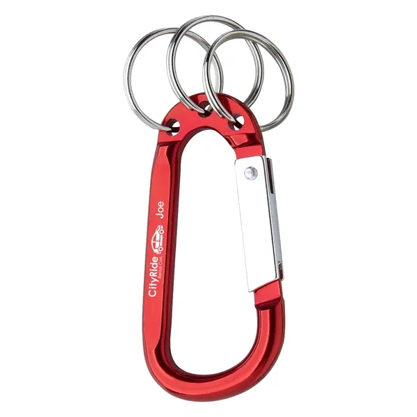 8mm Carabiner With Triple Split Ring - Image 13