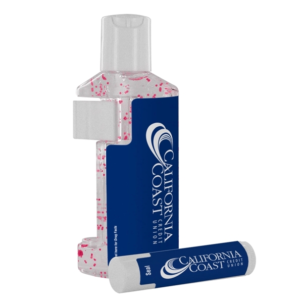 2 oz. Beaded Sanitizer Duo Bottle with Lip Moisturizer - Image 6