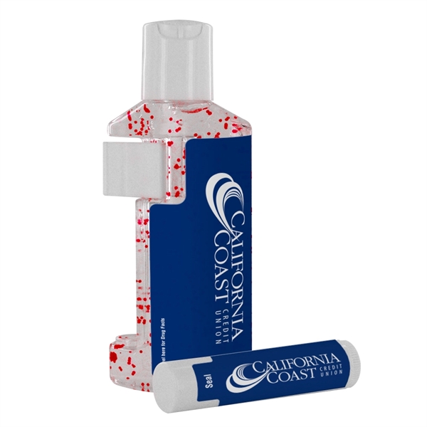 2 oz. Beaded Sanitizer Duo Bottle with Lip Moisturizer - Image 8