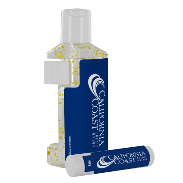 2 oz. Beaded Sanitizer Duo Bottle with Lip Moisturizer - Image 9