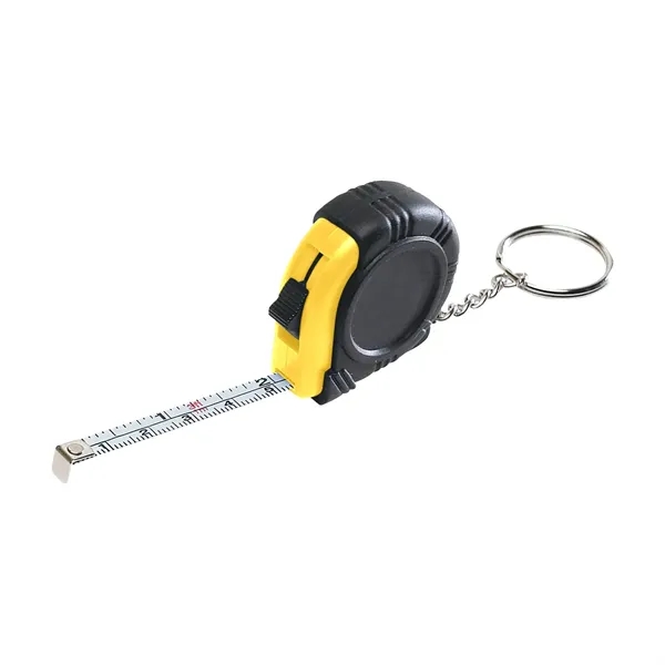 Rubber Tape Measure Key Tag With Laminated Label - Image 10