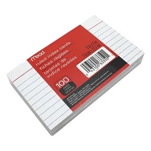 Mead 3x5" Lined Index Cards - 100 Count