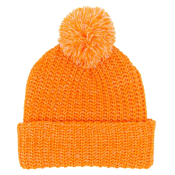 Grace Collection Pom Beanie With Cuff - Image 43