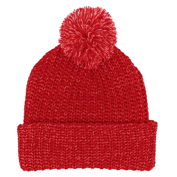 Grace Collection Pom Beanie With Cuff - Image 48