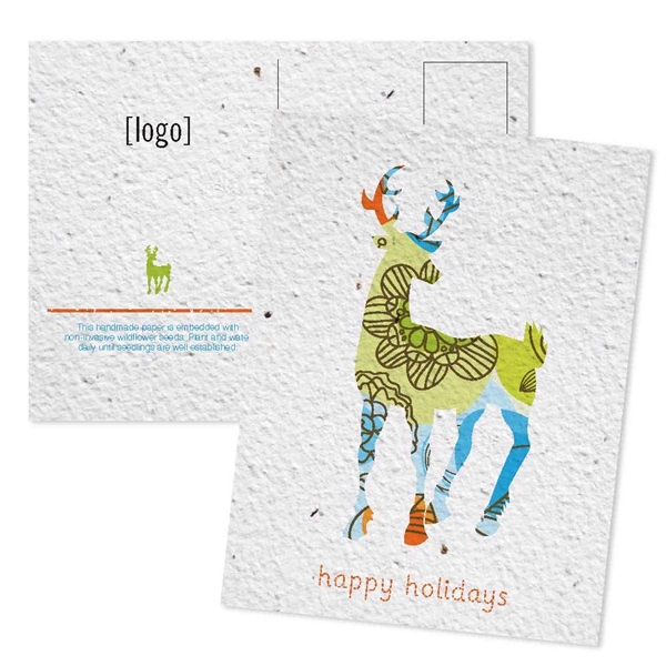 Holiday Seed Paper Mailable Postcard - Image 1