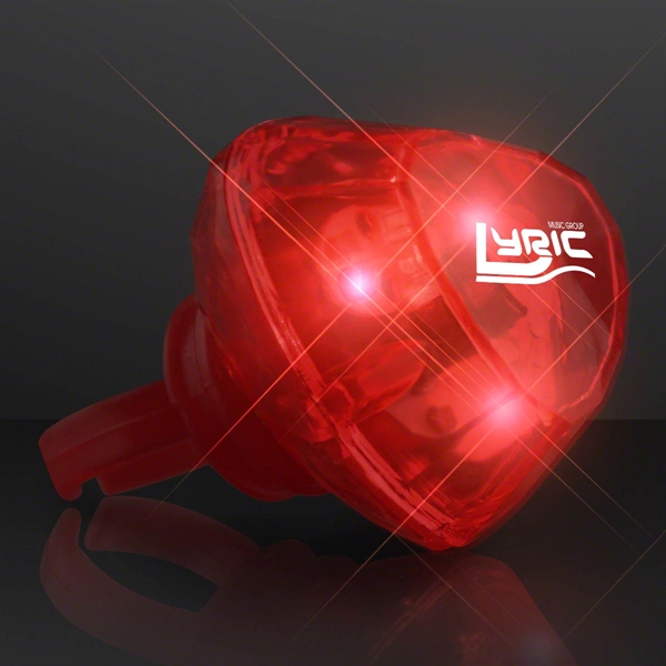 Light-up Huge Gem Flashing Heart Ring - Image 2