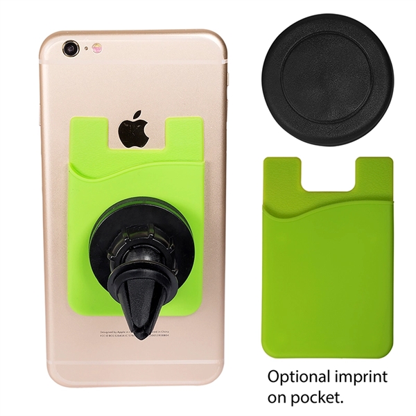 Magnetic Auto Phone Holder with Phone Pocket - Image 5
