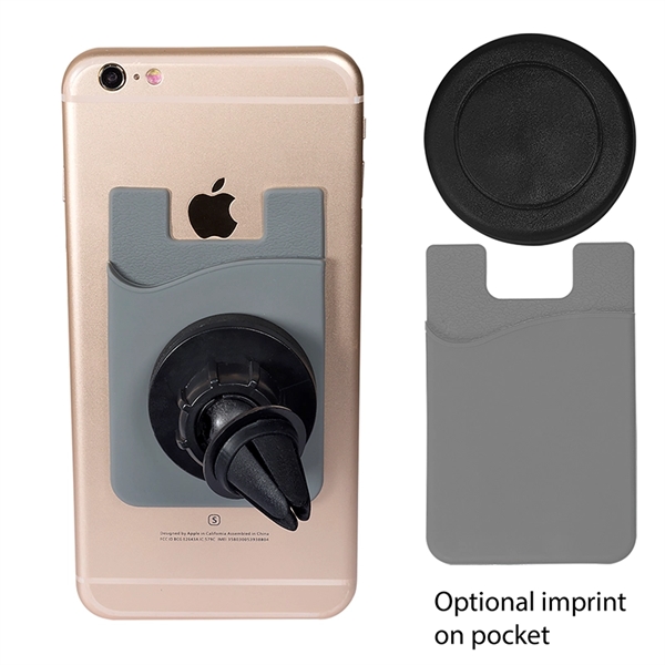 Magnetic Auto Phone Holder with Phone Pocket - Image 6