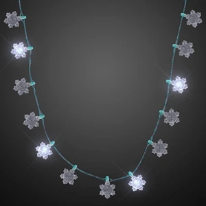 Snowflakes string lights necklace