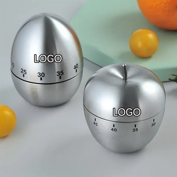 60-Minute Stainless Steel Egg/Apple Shape Kitchen Winding  - Image 1