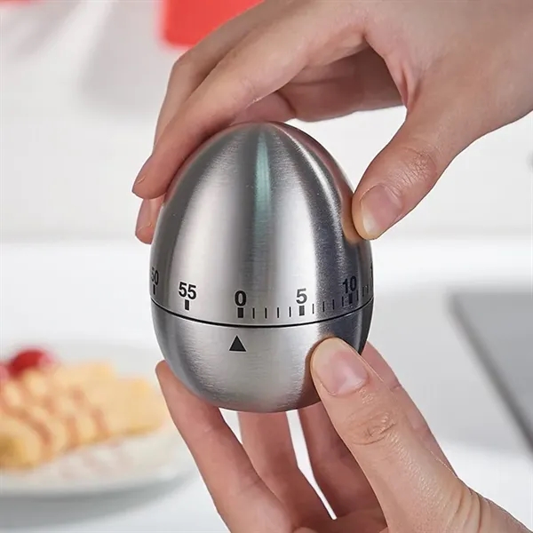 60-Minute Stainless Steel Egg/Apple Shape Kitchen Winding  - Image 4