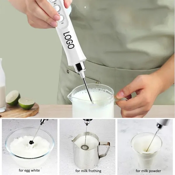 3 in 1 Handheld USB Rechargeable Foam Maker Milk Coffee  - Image 3