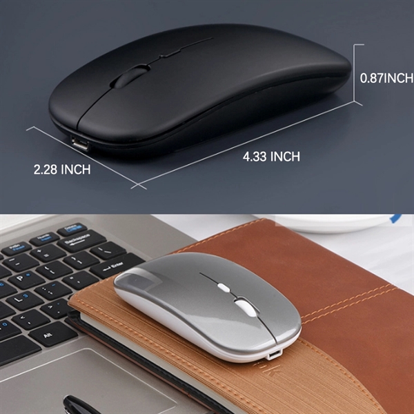 USB Rechargeable Silent Computer Ultra Thin Mouse      - Image 3