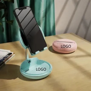 Folding Smartphone and Tablet Stand With A Small Mirror    