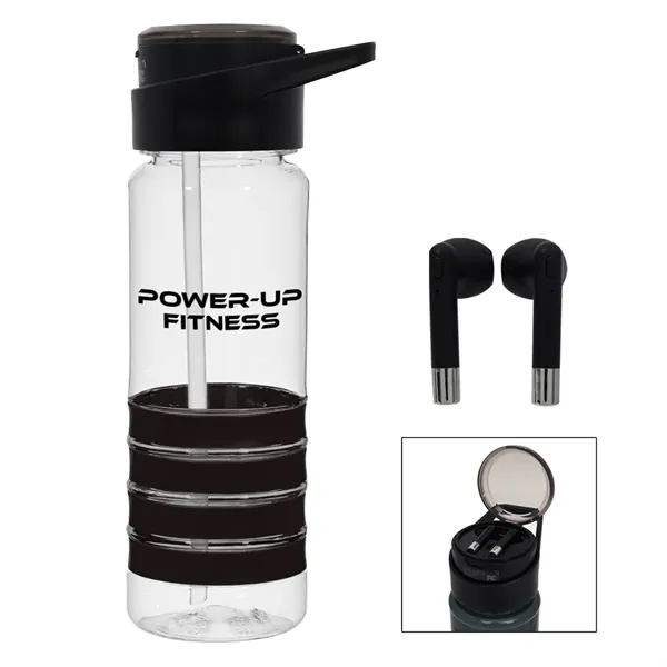 24 Oz. Tritan Banded Gripper Bottle With Wireless Earbuds - Image 4