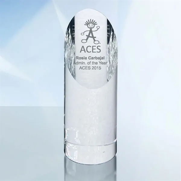 Optical Crystal/Glass Beveled Cylinder Award - Image 2