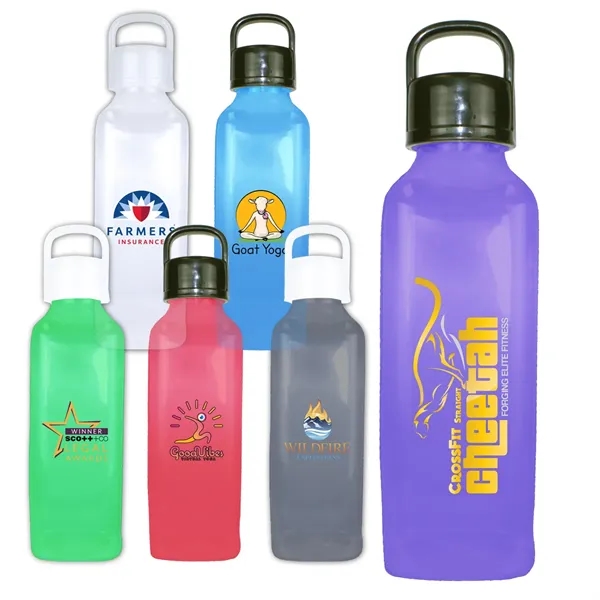 24 oz. Classic Edge Bottle with Handle Lid, Full Color Digit - Image 1