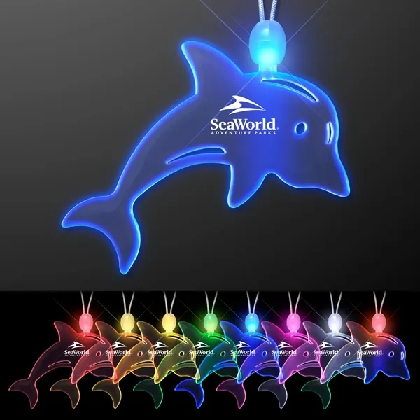 Acrylic Dolphin Shape Necklace with LED - Image 1