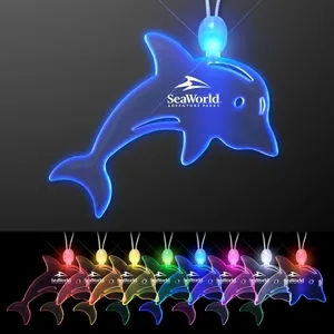 Acrylic Dolphin Shape Necklace with LED