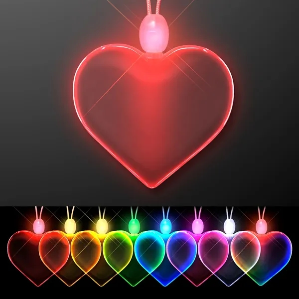 Light Up Acrylic Heart Necklace - Image 11