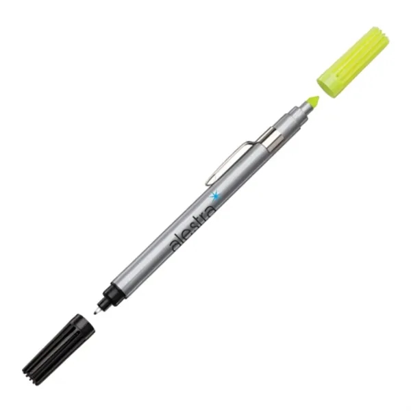 DriMark™ Double Header Nylon Point Pen/Highlighter - Image 2
