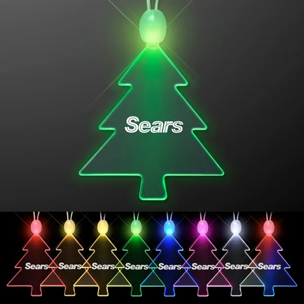 Acrylic Christmas Tree Shape Necklace with LED - Image 1