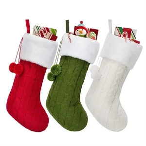 15.7 In xmas decorations knit christmas stockings    