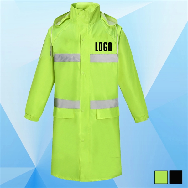 Hooded Front Zipper Jacket/Raincoat - Image 1