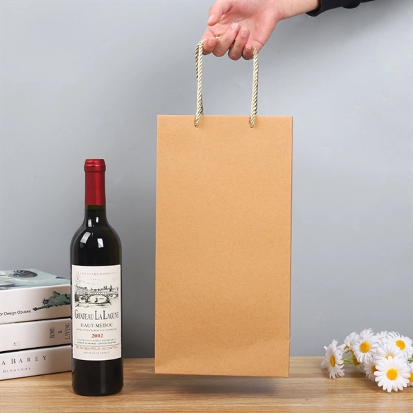 Red Wine Kraft Paper Bag - Image 5