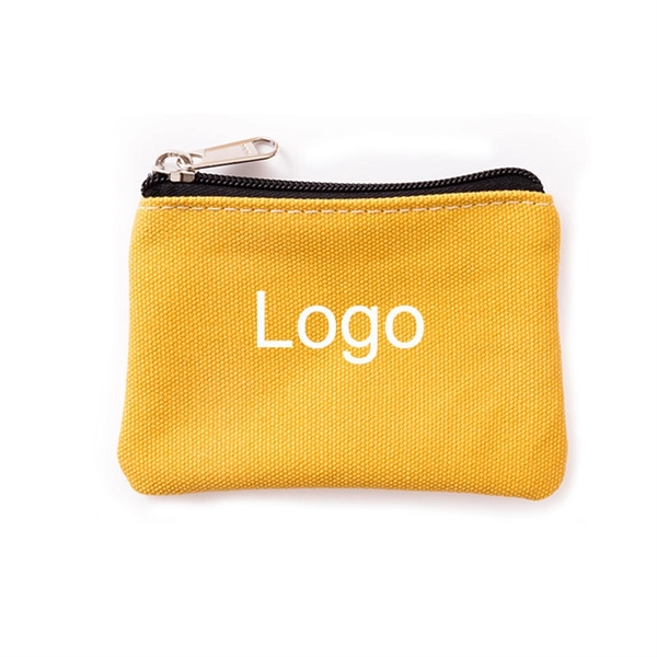 Canvas coin purse zipper pouch wallet      - Image 3