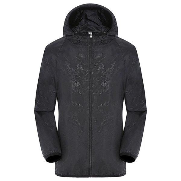 Hooded Drawstring Outdoor Sport Anorak Coat Jacket - Image 3