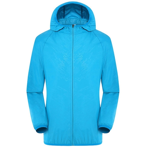 Hooded Drawstring Outdoor Sport Anorak Coat Jacket - Image 4
