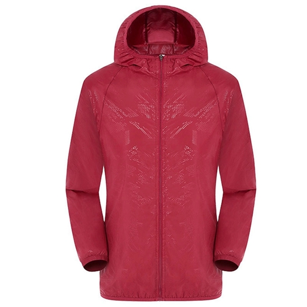 Hooded Drawstring Outdoor Sport Anorak Coat Jacket - Image 5
