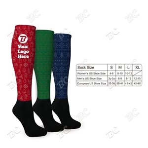 Knee High Socks with Holiday Design TOP