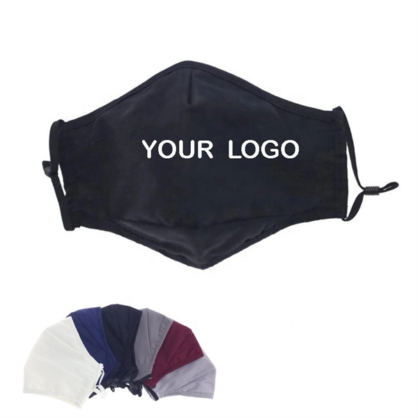 Reusable Fabric Mask Custom Logo Print customize logo face  - Image 1