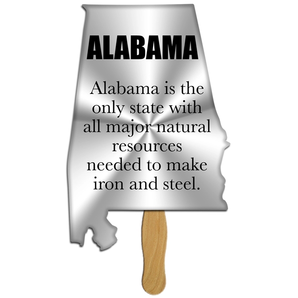 Alabama State Shape Hand Fan