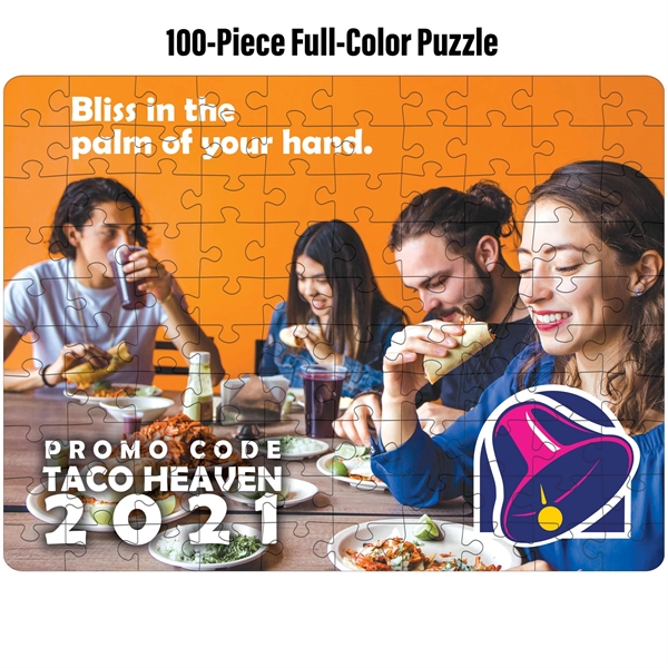 Full-Color Custom 100-Piece Jigsaw Puzzle - Image 1