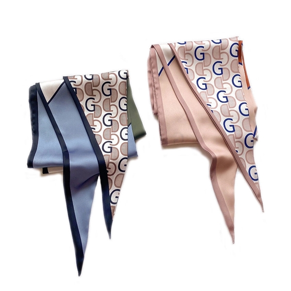 Women satin scarves polyester neckerchief      - Image 2