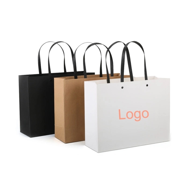 Paper kraft paper gift merchandise bags     - Image 3