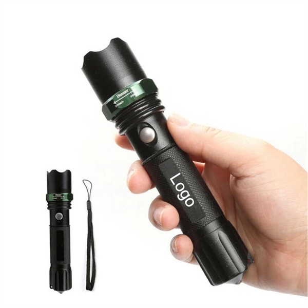 Portable torch adjustable aluminum flashlight     - Image 1