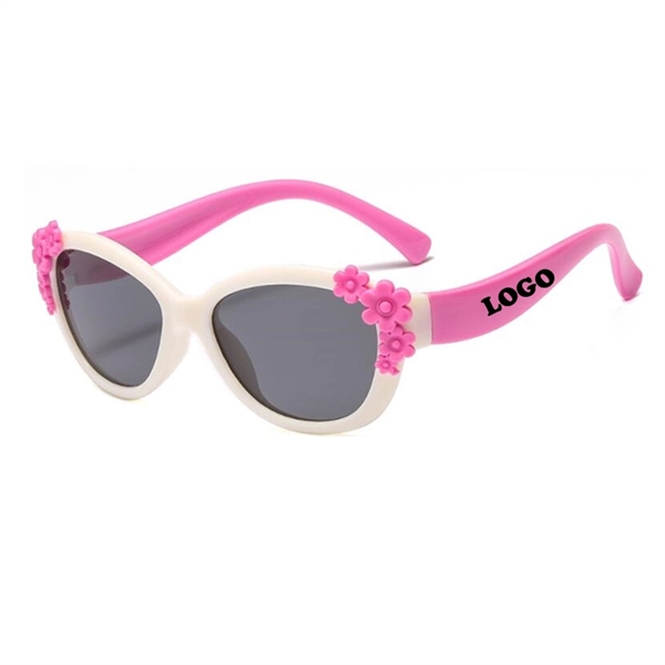Silicone Kids Cute Sunglasses with UV400 Lenses - Image 1