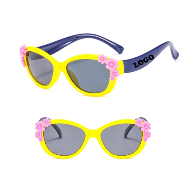 Silicone Kids Cute Sunglasses with UV400 Lenses - Image 2